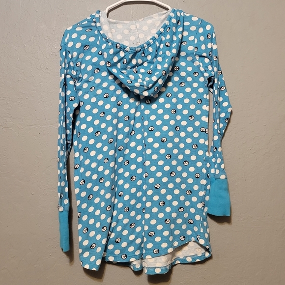 La Vie En Rose Blue Penguin Top With Hood Size Small - Picture 4 of 7
